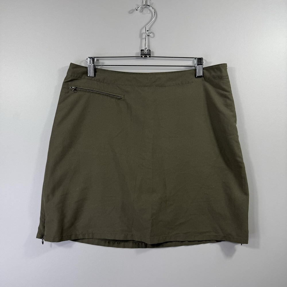 Patagonia Skort Womens 8 Green Lined Hiking Walking Athletic Zip Pockets Outdoor